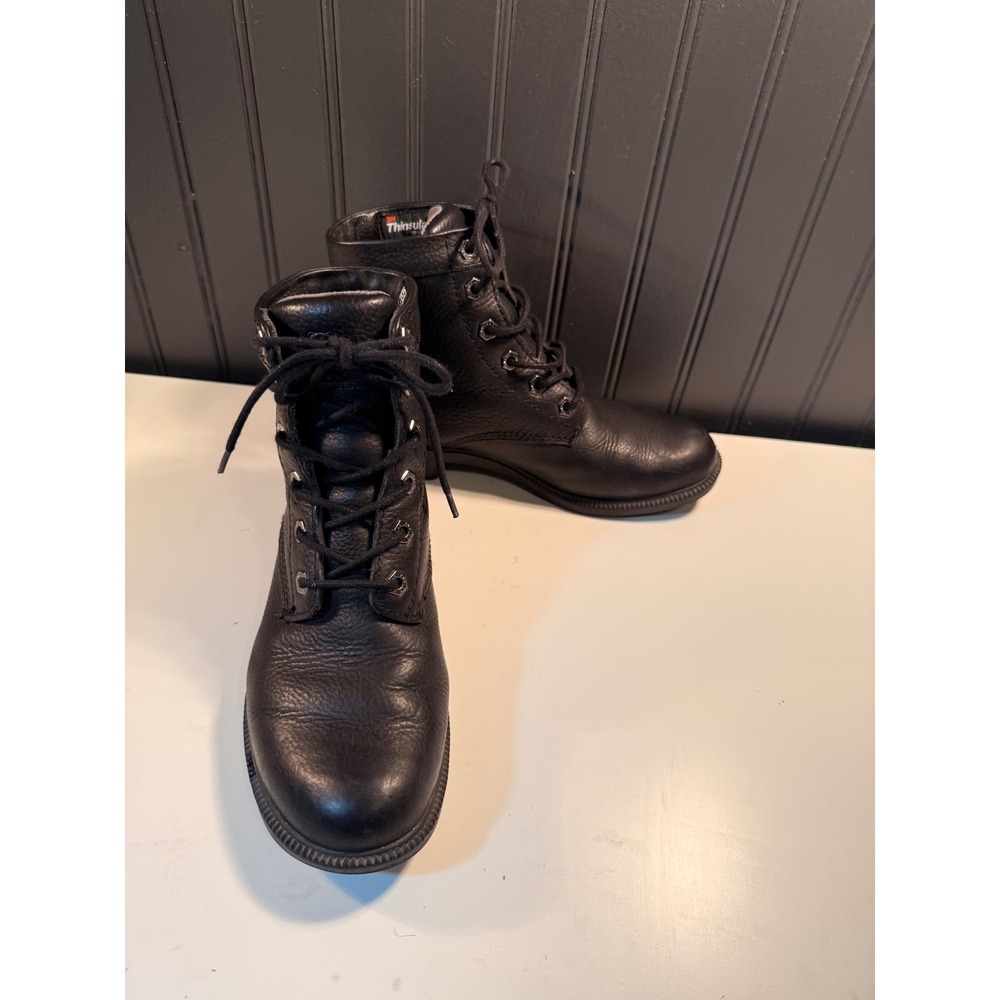 Kodiak Black Leather Thinsulate Insulated Lace Up Boots 722178BLK Womens 7.5
